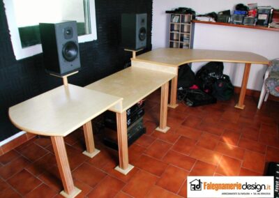 tavolo studio angolare in vero legno