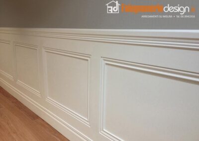 Base muro con boiserie su misura