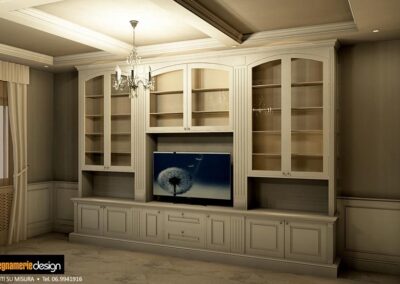 Libreria con boiserie su misura