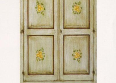 armadio con decorazione pittorica