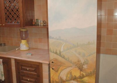 Frigo con decorazione pittorica a mano