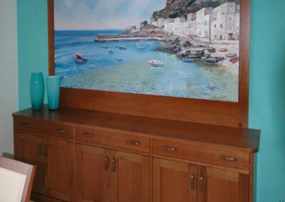 Quadro su mobile con dipinto a mano libera