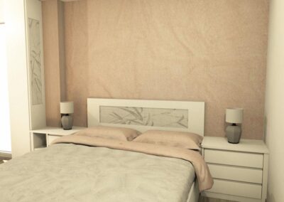 Testiera letto con decorazione