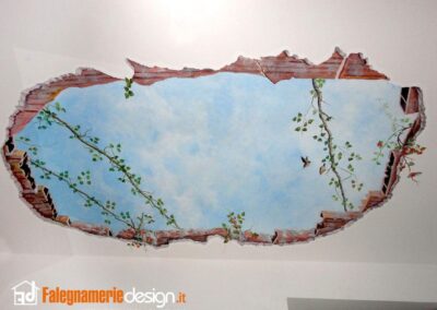 Trompe l'oeil con dipinto a mano