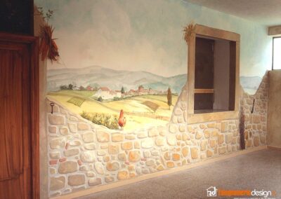 Parete esterna con paesaggio