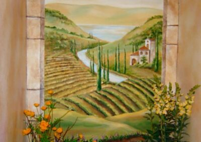 paesaggio dipinto a mano