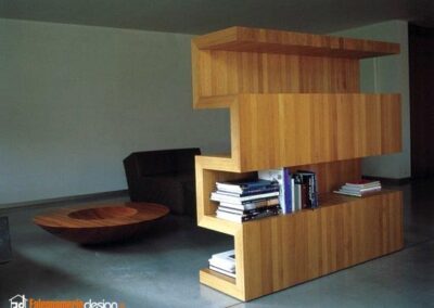 Libreria divisoria di design in vero legno