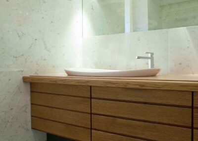 Base bagno con cassetti in vero legno