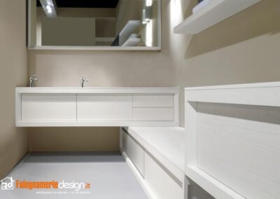Mobile bagno minimal bianco in stile moderno