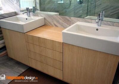 Base lavandino con mobile in vero legno