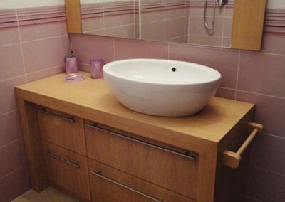 base bagno per lavandino con cassettoni
