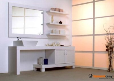 Bagno minimal in vero legno