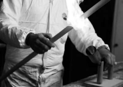 Lavorazione del legno con il fuoco