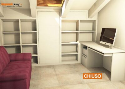 Mansarda con angolo studio
