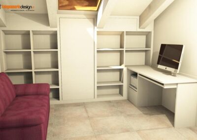 sottotetto con studio
