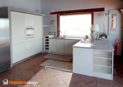 Cucina con sportelli push pull