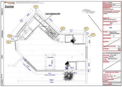 progetto cucina fuori squadro Roma