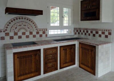 Cucina in muratura in stile rustico