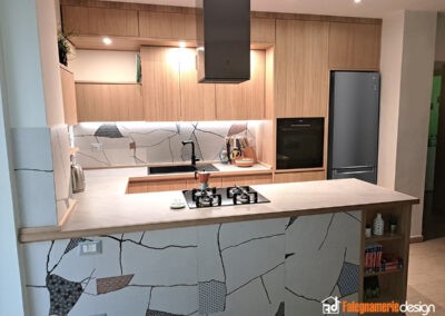cucina angolare con penisola