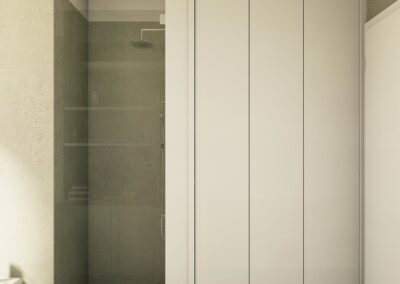 Armadio a muro bagno con vano per lavatrice