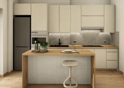 Cucina moderna con isola