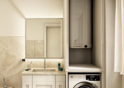 Mobile bagno con mobile lavatrice