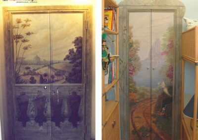 Porte con decorazione per cabina armadio