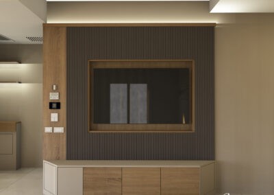 Parete attrezzata con boiserie