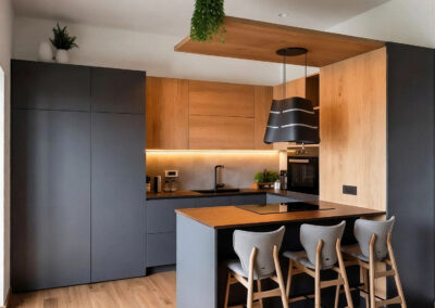 Mobile per lavatrice in cucina