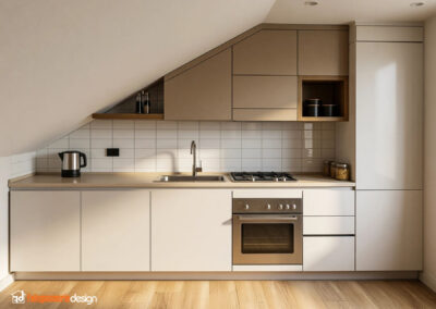 Cucina di design mansaradata