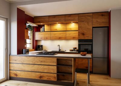 Cucina angolare stile industral