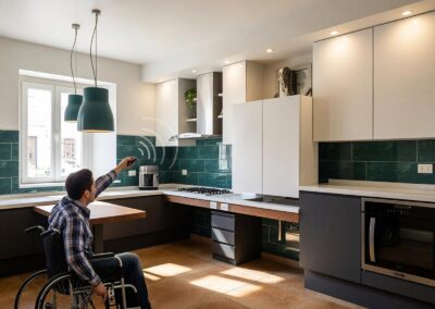 Cucina moderna per disabili