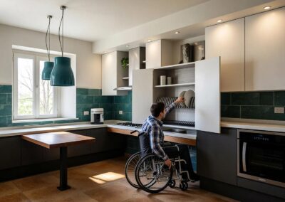 Cucina moderna per disabili