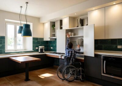 Cucina moderna per disabili