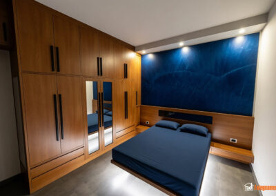 letto su misura in legno rialzato
