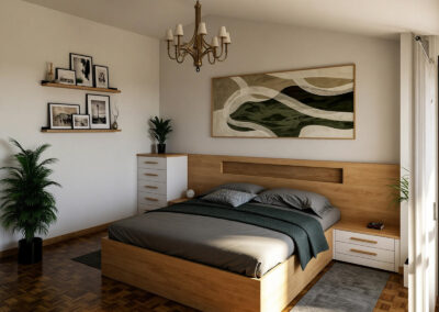 Letto su misura in legno