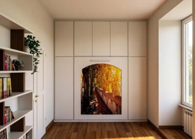 Letto a scomparsa su misura in legno