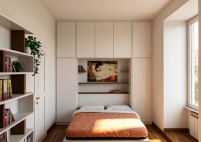 Letto a scomparsa su misura in legno