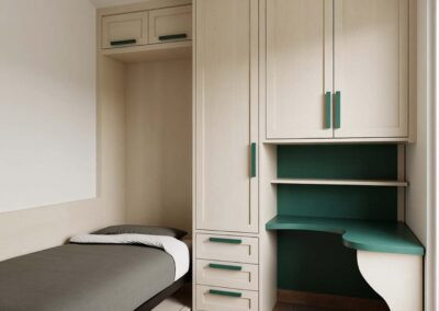 Letto a scomparsa con armadio e e scrivania