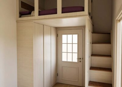 Letto a soppalco in legno