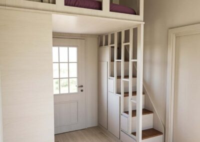 Letto a soppalco in legno