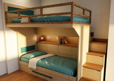 Letto a soppalco per cameretta bambini